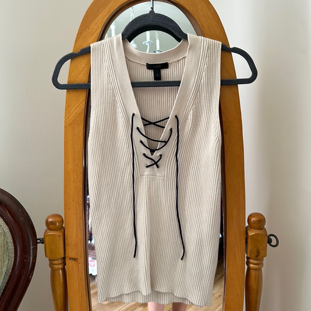 J. Crew ribbed tank top size small